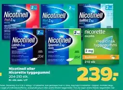 Netto Nicotinell eller Nicorette tyggegummi tilbud