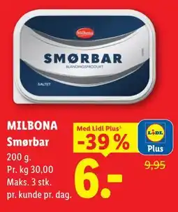 Lidl MILBONA Smørbar, App-pris tilbud