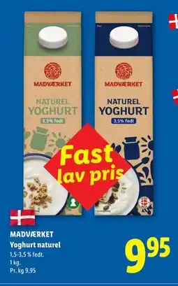 Lidl MADVÆRKET Yoghurt naturel tilbud