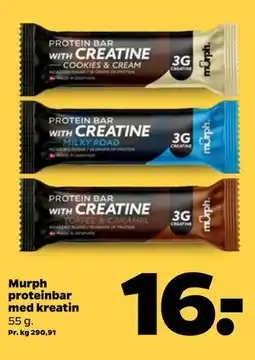 Netto Murph proteinbar med kreatin tilbud