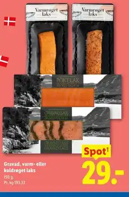 Lidl Gravad, varm- eller koldrøget laks tilbud
