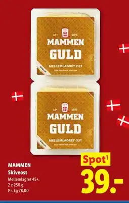 Lidl MAMMEN Skiveost tilbud