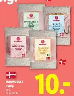 Lidl MADVÆRKET Pålæg tilbud