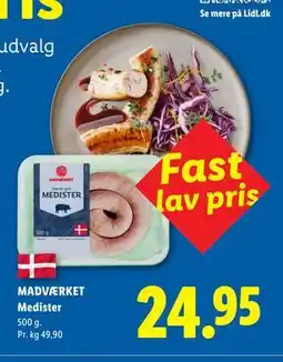 Lidl MADVÆRKET Medister tilbud