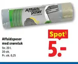 Lidl Affaldsposer med snøreluk tilbud