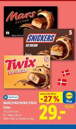 Lidl MARS/SNICKERS/TWIX Isbar, App-pris tilbud