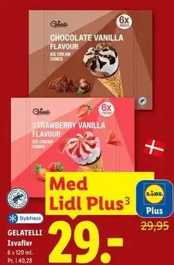 Lidl GELATELLI Isvafler, App-pris tilbud