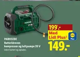 Lidl PARKSIDE Batteridreven kompressor og luftpumpe 20 V tilbud