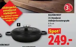 Lidl SILVERCREST Emaljeret støbejernssautergryde tilbud