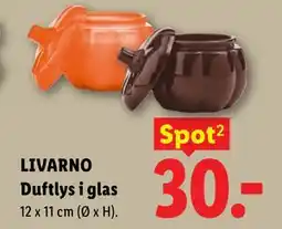 Lidl LIVARNO Duftlys i glas tilbud
