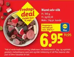 Lidl Bland selv-slik, App-pris tilbud