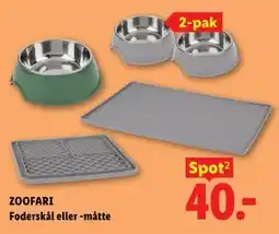 Lidl ZOOFARI Foderskål eller -måtte tilbud