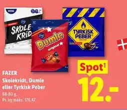 Lidl FAZER Skolekridt, Dumle eller Tyrkisk Peber tilbud