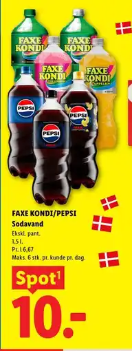 Lidl FAXE KONDI/PEPSI tilbud