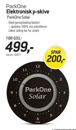 Thansen ParkOne Elektronisk p-skive tilbud