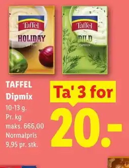 Lidl TAFFEL Dipmix tilbud