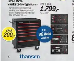Thansen BYRON'S Værkstedsvogn Home+ tilbud