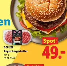 Lidl DELUXE Angus burgerbøffer tilbud