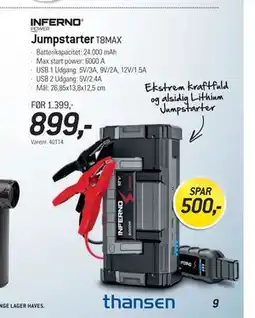 Thansen INFERNO Jumpstarter tilbud