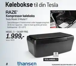 Thansen RAZE Kompressor køleboks tilbud