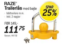 Thansen RAZE Trailerlås tilbud