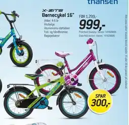 Thansen Børnecykel 16 tilbud
