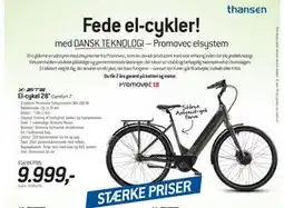 Thansen X-ZITE El-cykel 28 tilbud