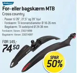 Thansen Polisport For- eller bagskærm MTB Cross country tilbud