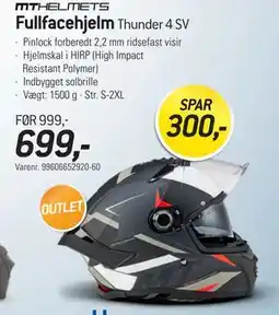 Thansen Fullfacehjelm tilbud