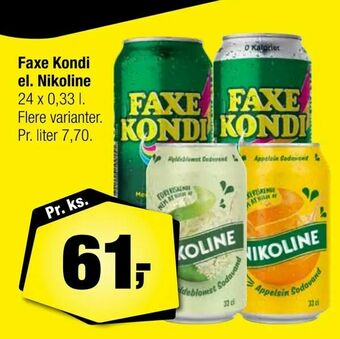 Calle Faxe Kondi el. Nikoline tilbud