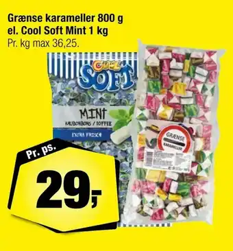 Calle Grænse karameller 800 g el. Cool Soft Mint 1 kg tilbud