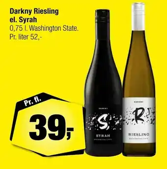 Calle Darkny Riesling el. Syrah tilbud