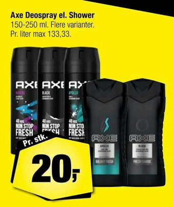 Calle Axe Deospray el. Shower tilbud