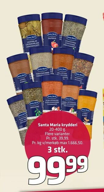 Fleggaard Santa Maria krydderi tilbud
