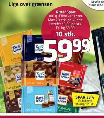 Fleggaard Ritter Sport tilbud