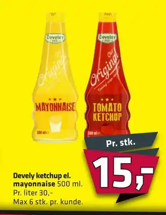 Fleggaard Devely ketchup el. mayonnaise tilbud