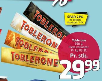 Fleggaard Toblerone tilbud