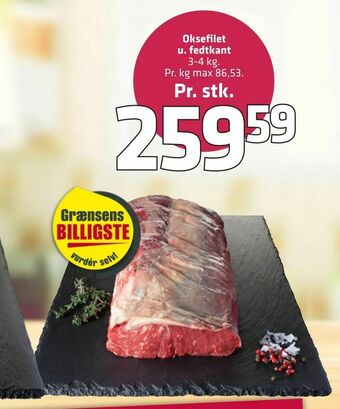Fleggaard Oksefilet u. fedtkant tilbud