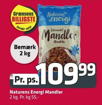 Fleggaard Naturens Energi Mandler tilbud