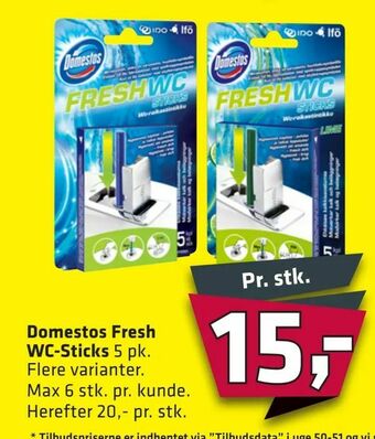 Fleggaard Domestos Fresh WC-Sticks tilbud