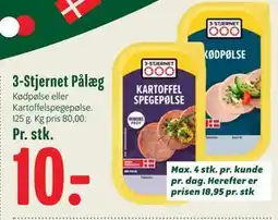 Min Købmand 3-Stjernet Pålæg tilbud