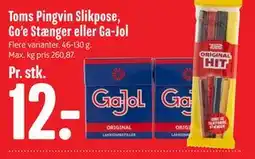 Min Købmand Toms Pingvin Slikpose, Go’e Stænger eller Ga-Jol tilbud