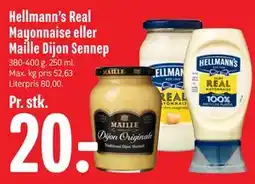 Min Købmand Hellmann’s Real Mayonnaise eller Maille Dijon Sennep tilbud