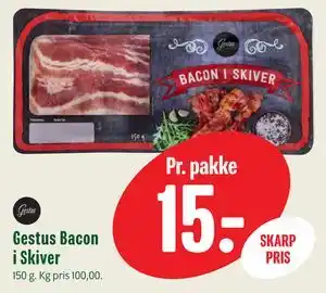 Min Købmand Gestus Bacon i Skiver tilbud