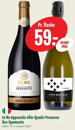 Min Købmand In Me Appassite eller Quadri Prosecco Doc Spumante tilbud