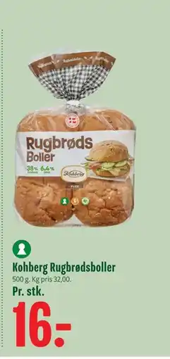 Min Købmand Kohberg Rugbrødsboller tilbud