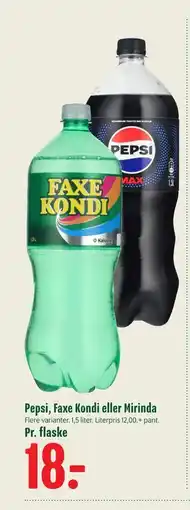 Min Købmand Pepsi, Faxe Kondi eller Mirinda tilbud