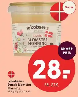 SPAR Jakobsens Dansk Blomster Honning tilbud
