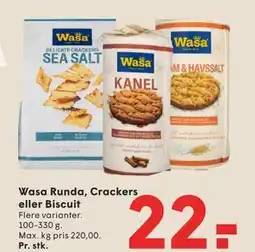 SPAR Wasa Runda, Crackers eller Biscuit tilbud