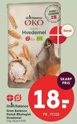 SPAR Grøn Balance Dansk Økologisk Hvedemel tilbud